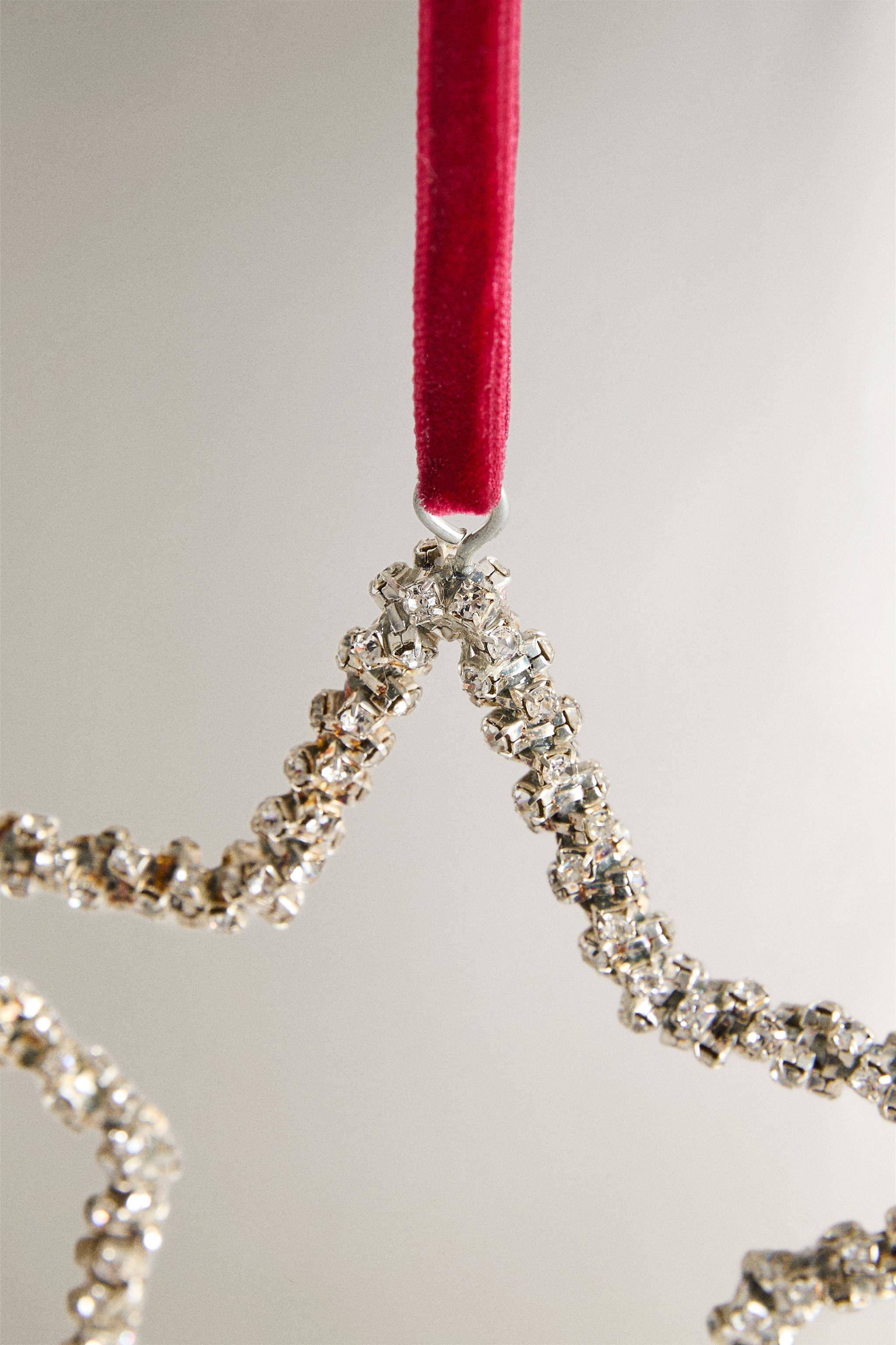 TEXTURED CHRISTMAS STAR TREE DECORATION